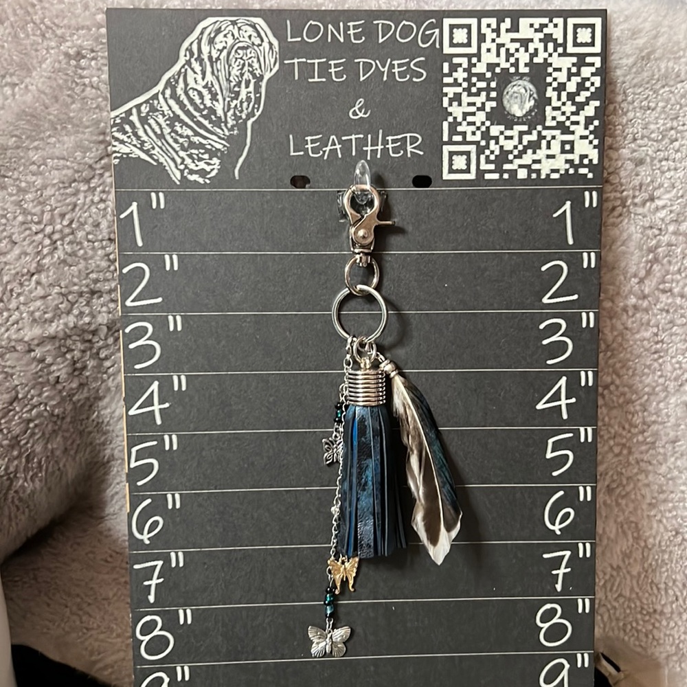 Hand Crafted Chic Purse Clip Keychain with Tassels and Charms